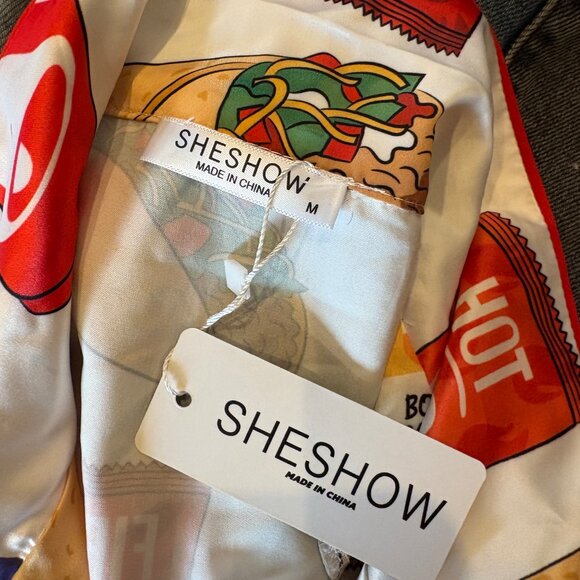 Taco Bell Pajama PJ Set Short Sleeve Shirt and Shorts NWT Size M - Picture 5 of 6